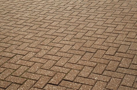 Herringbone block paving pattern