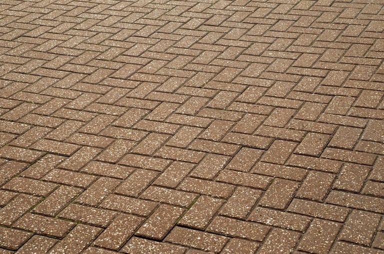 Block paving pattern close-up