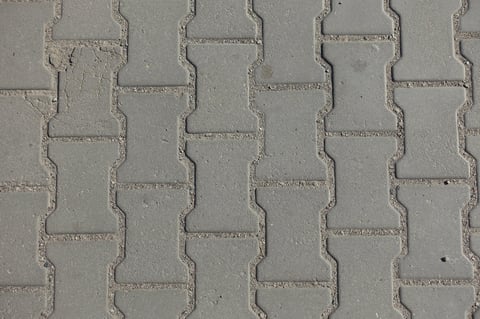 Circular pattern block paving